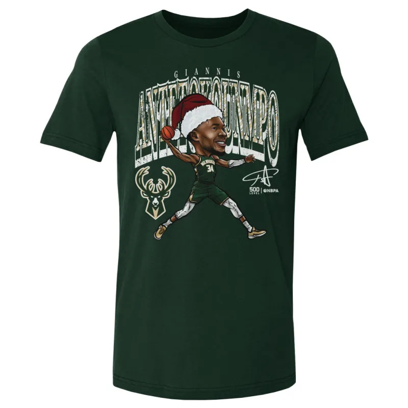 Giannis Antetokounmpo Milwaukee Bucks Cartoon Santa Hat WHT sold by 500 Level