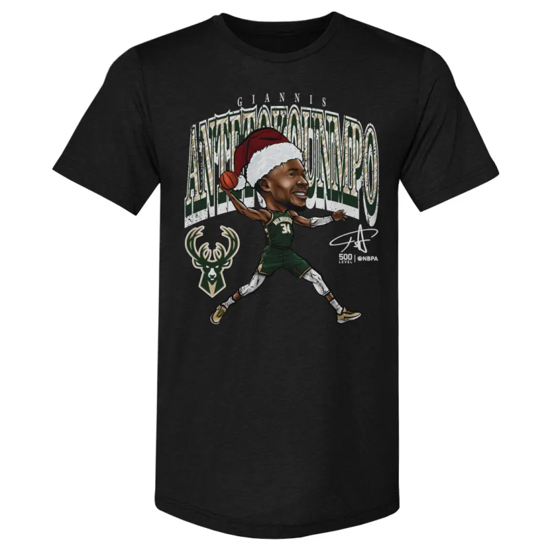 Giannis Antetokounmpo Milwaukee Bucks Cartoon Santa Hat WHT sold by 500 Level