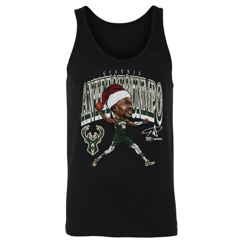 Giannis Antetokounmpo Milwaukee Bucks Cartoon Santa Hat WHT sold by 500 Level