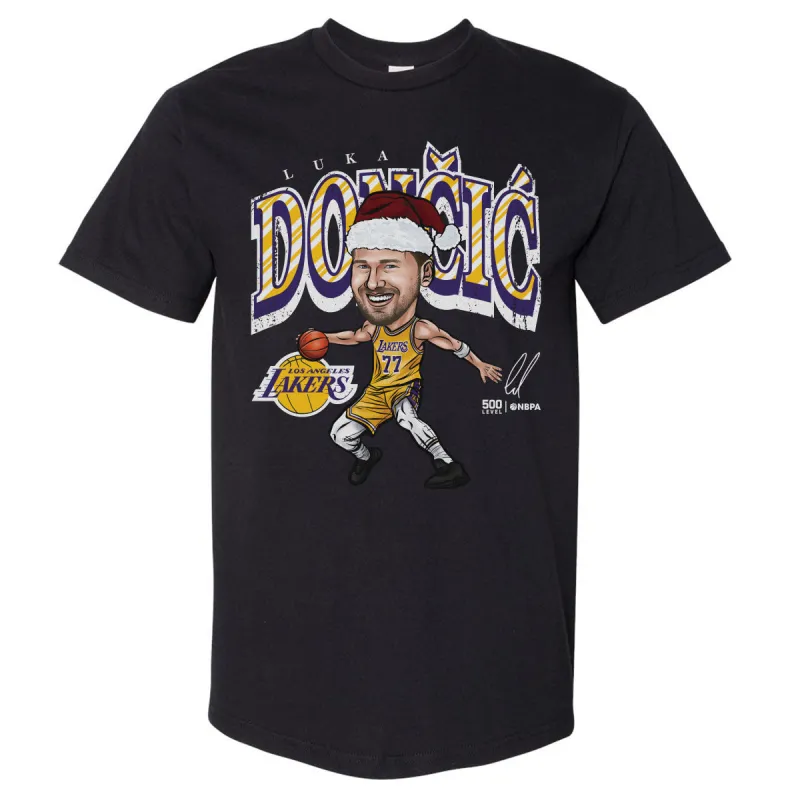 Luka Doncic Los Angeles Lakers Cartoon Santa Hat WHT sold by 500 Level