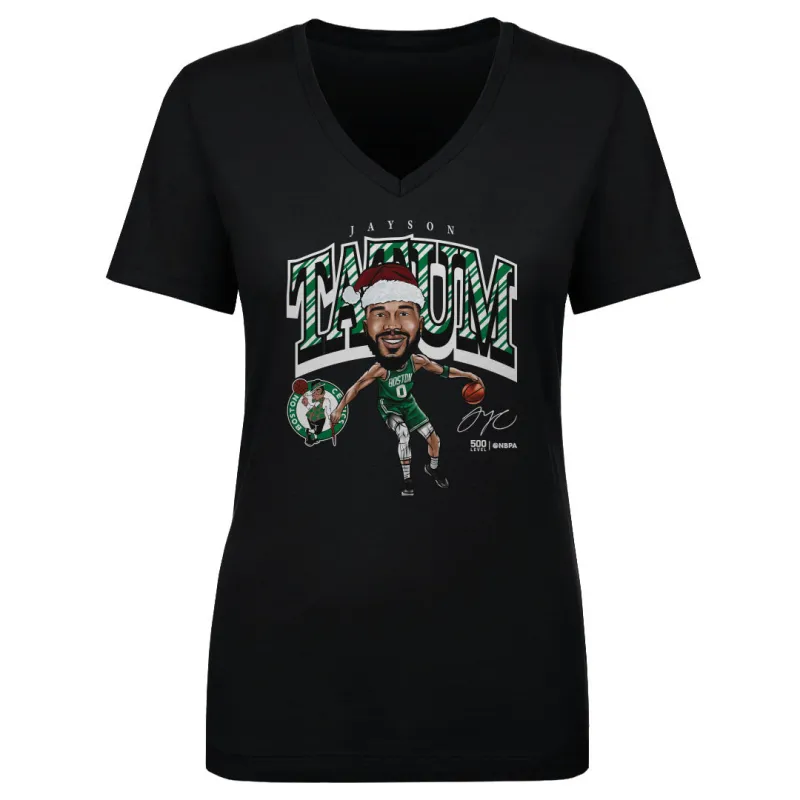 Jayson Tatum Boston Celtics Cartoon Santa Hat WHT sold by 500 Level