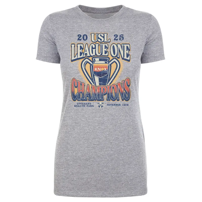 One Knoxville SC 2025 USL League One Final Champions Trophy WHT sold by 500 Level