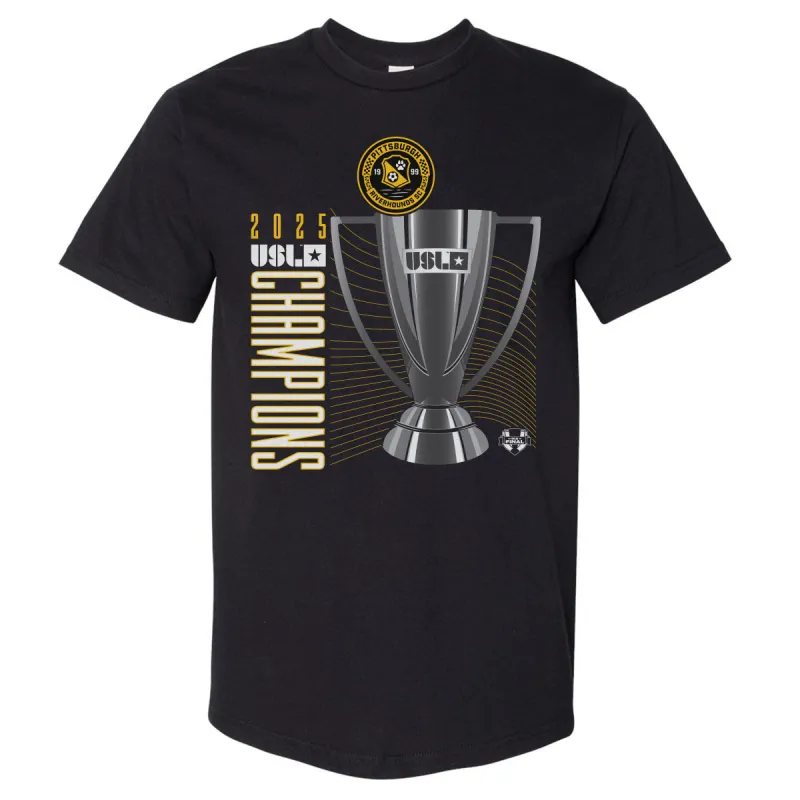 Pittsburgh Riverhounds SC 2025 USL Championship Final Champions Trophy WHT sold by 500 Level