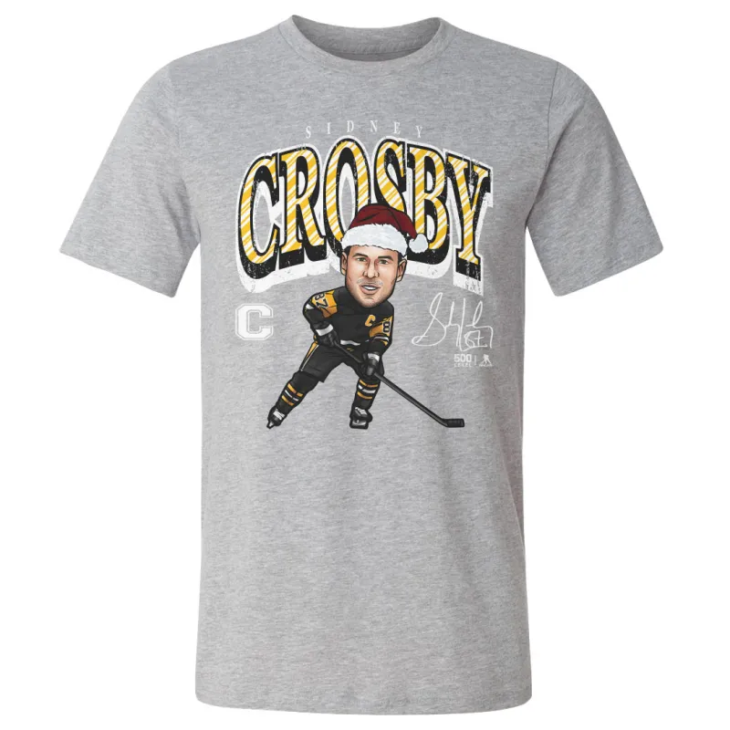 Sidney Crosby Pittsburgh Cartoon Santa Hat WHT made by 500 Level