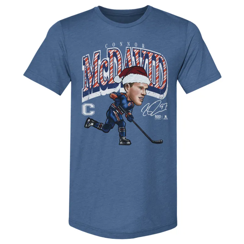 Connor McDavid Edmonton Cartoon Santa Hat WHT sold by 500 Level