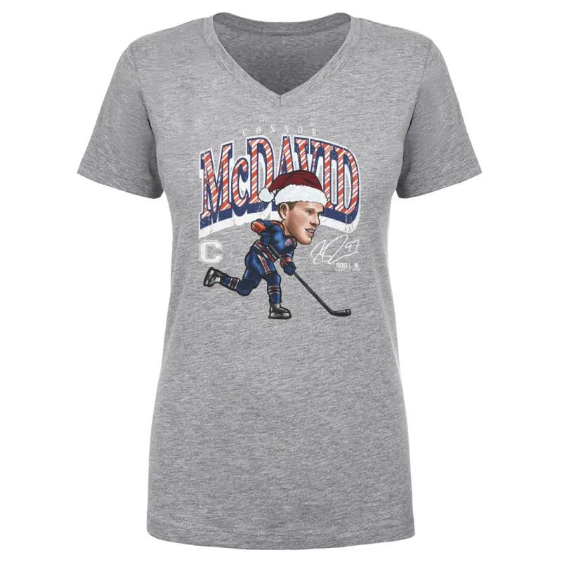 Connor McDavid Edmonton Cartoon Santa Hat WHT sold by 500 Level