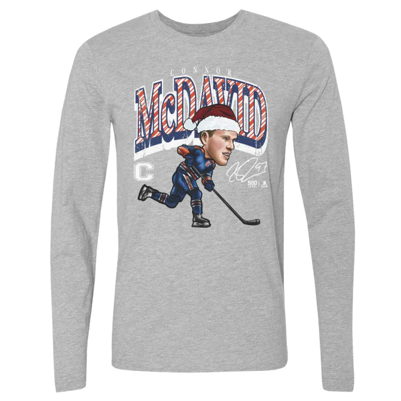 Connor McDavid Edmonton Cartoon Santa Hat WHT sold by 500 Level