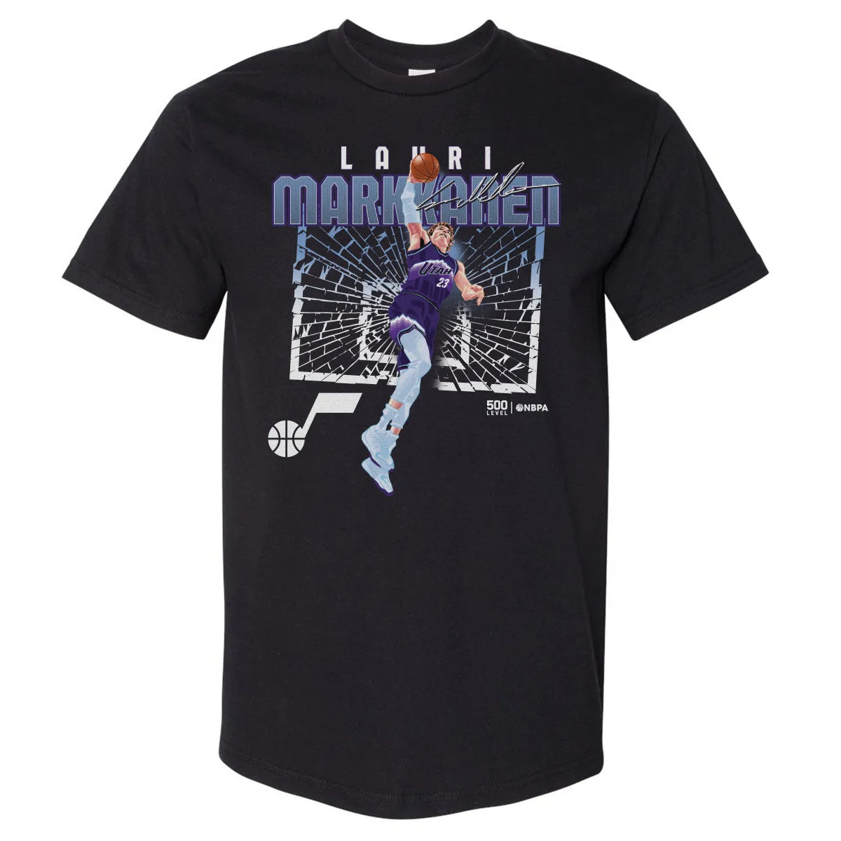 Lauri Markkanen Utah Jazz Shattered WHT sold by 500 Level