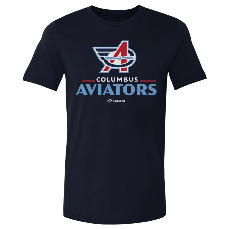 Columbus Aviators Primary Logo WHT sold by 500 Level