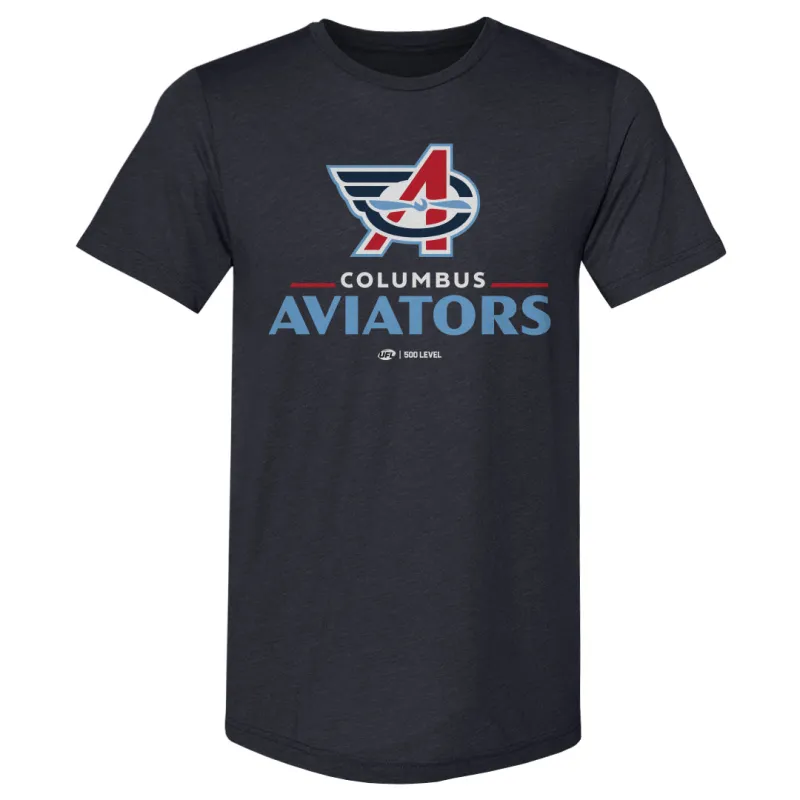 Columbus Aviators Primary Logo WHT made by 500 Level