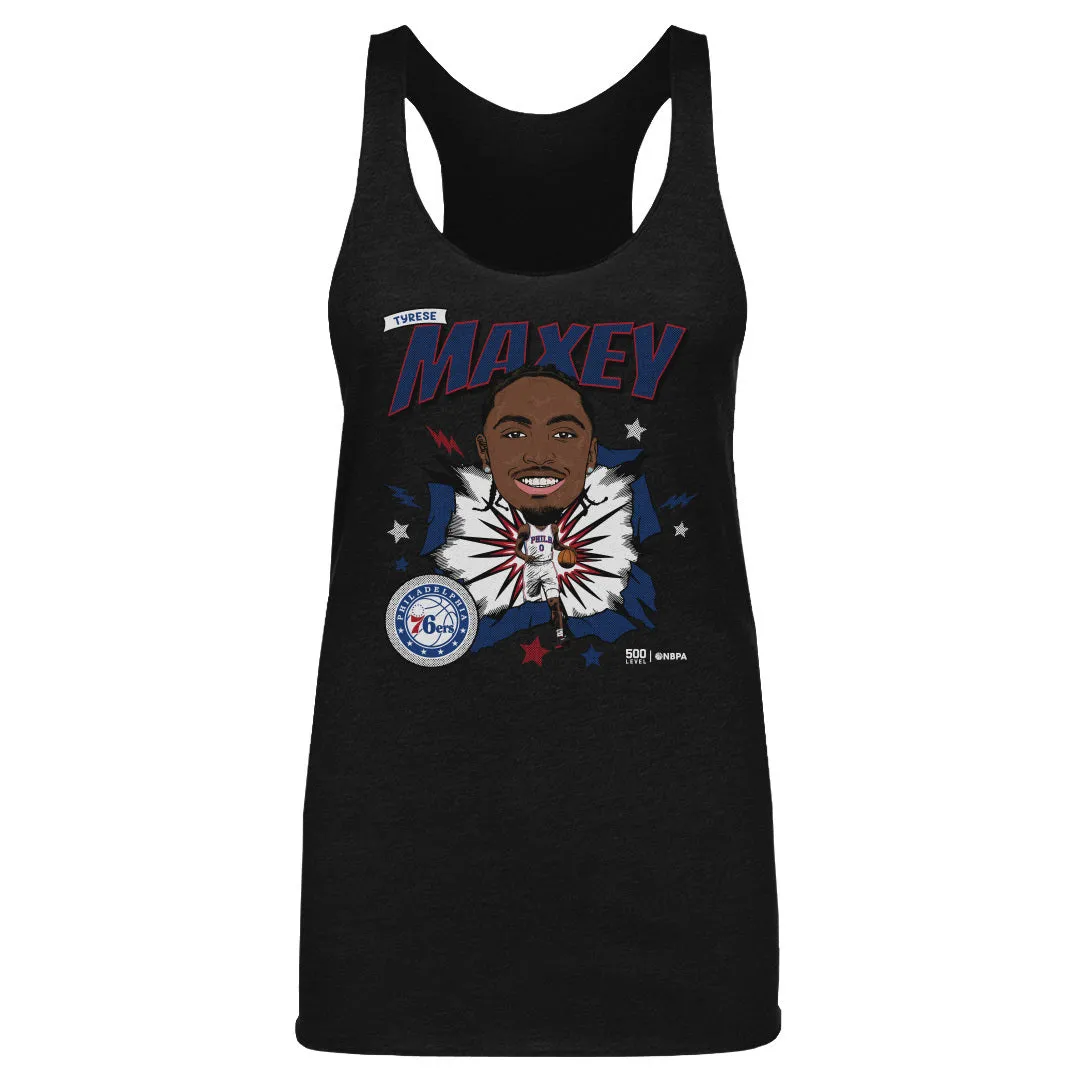 Tyrese Maxey Philadelphia 76ers Caricature WHT sold by 500 Level