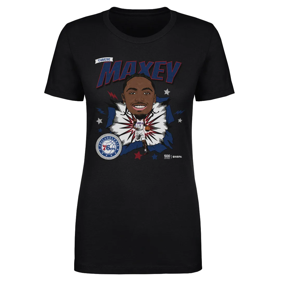 Tyrese Maxey Philadelphia 76ers Caricature WHT sold by 500 Level