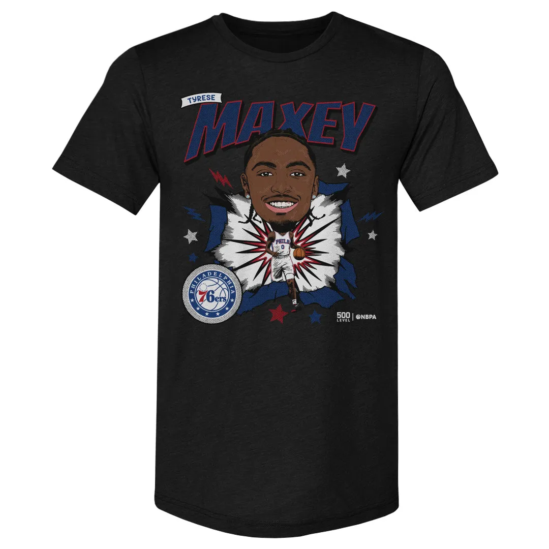 Tyrese Maxey Philadelphia 76ers Caricature WHT sold by 500 Level