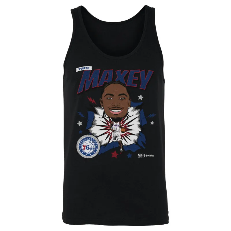 Tyrese Maxey Philadelphia 76ers Caricature WHT sold by 500 Level
