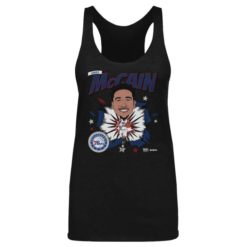 Jared McCain Philadelphia 76ers Caricature WHT sold by 500 Level