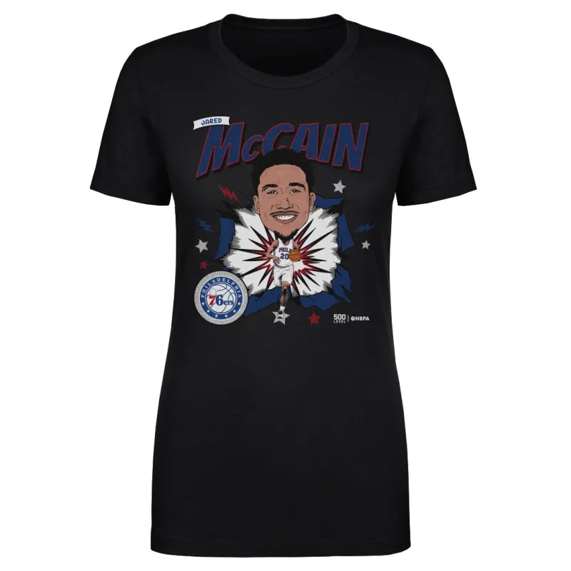 Jared McCain Philadelphia 76ers Caricature WHT sold by 500 Level