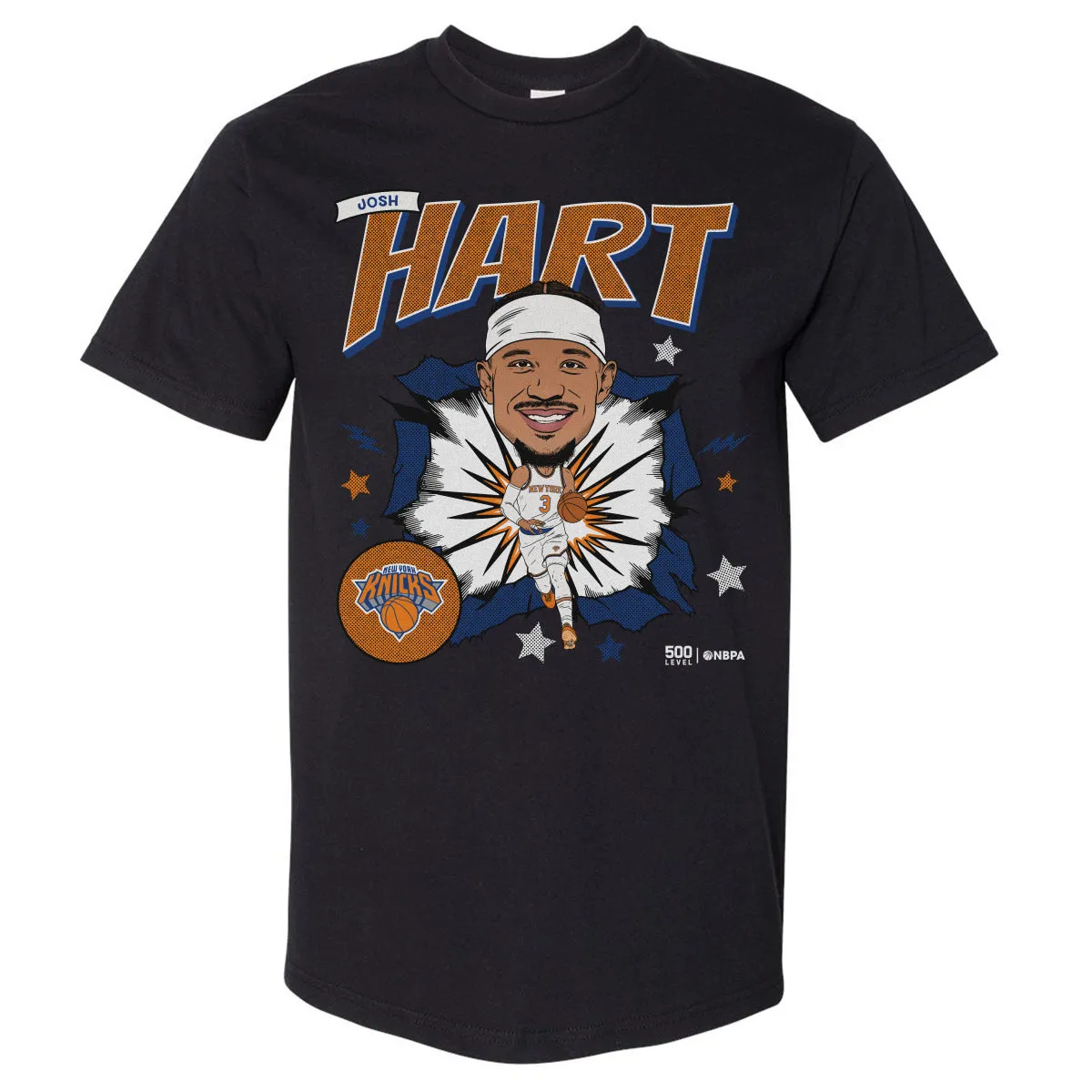 Josh Hart New York Knicks Caricature WHT sold by 500 Level