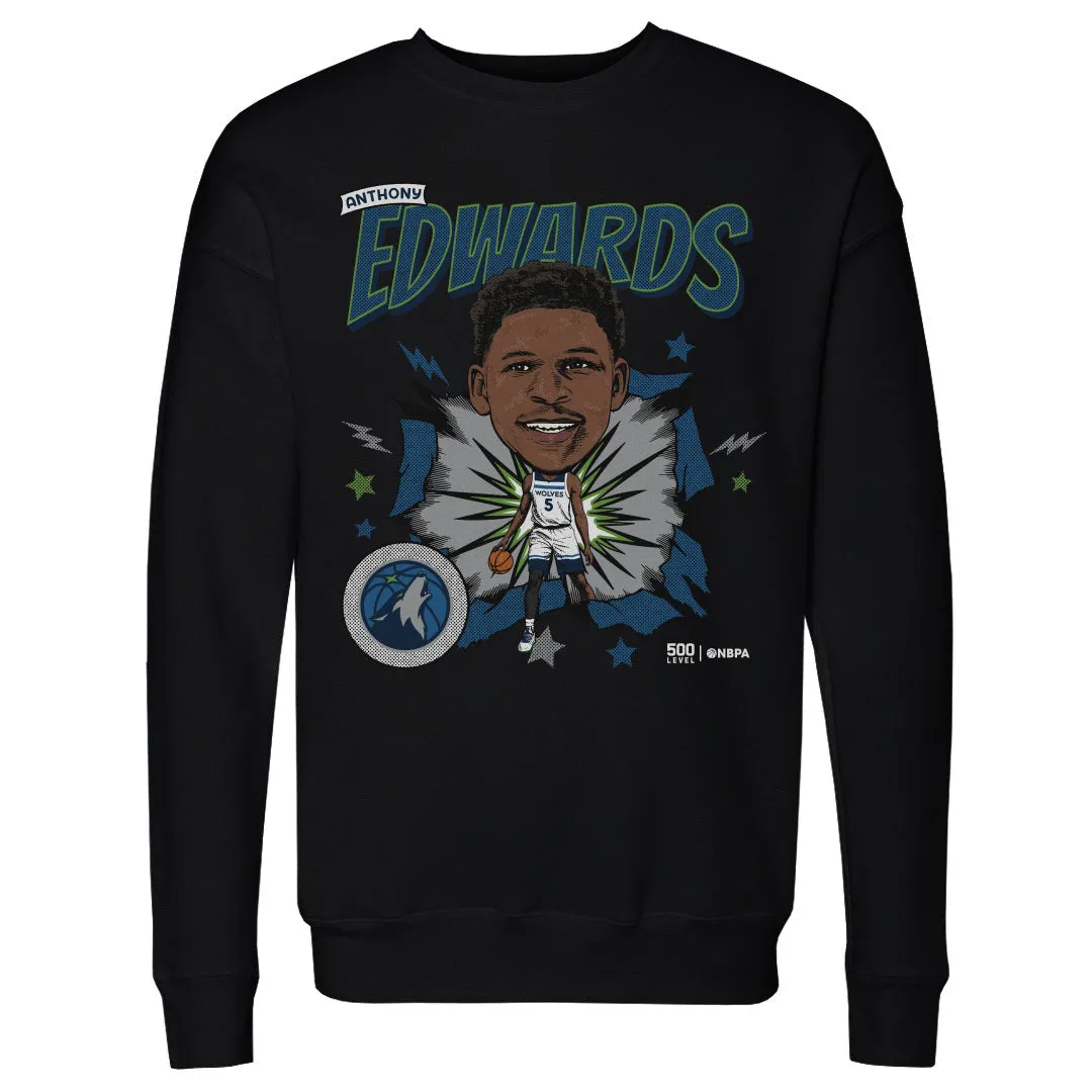 Anthony Edwards Minnesota Timberwolves Caricature Retro WHT sold by 500 Level