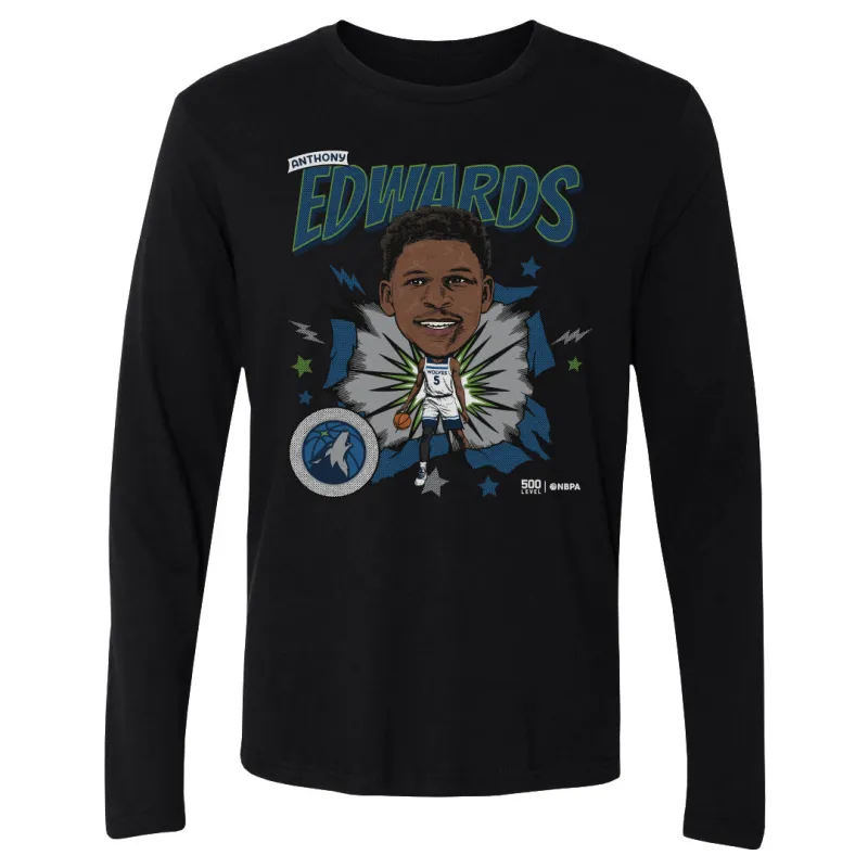 Anthony Edwards Minnesota Timberwolves Caricature Retro WHT sold by 500 Level