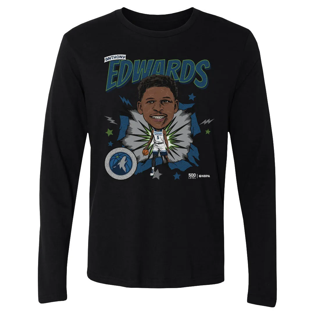 Anthony Edwards Minnesota Timberwolves Caricature Retro WHT sold by 500 Level