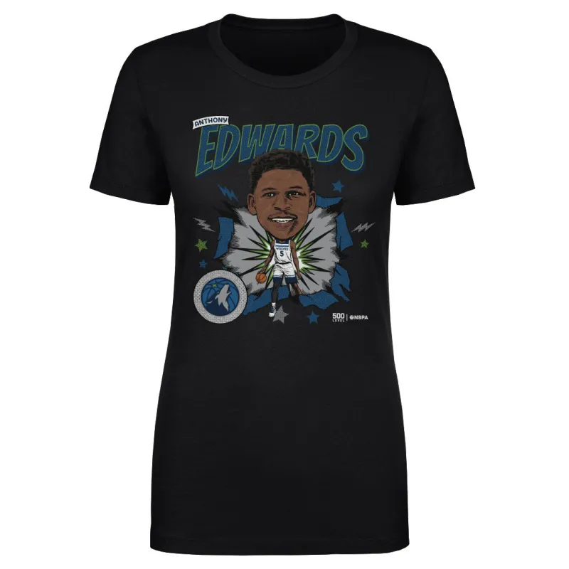 Anthony Edwards Minnesota Timberwolves Caricature Retro WHT sold by 500 Level