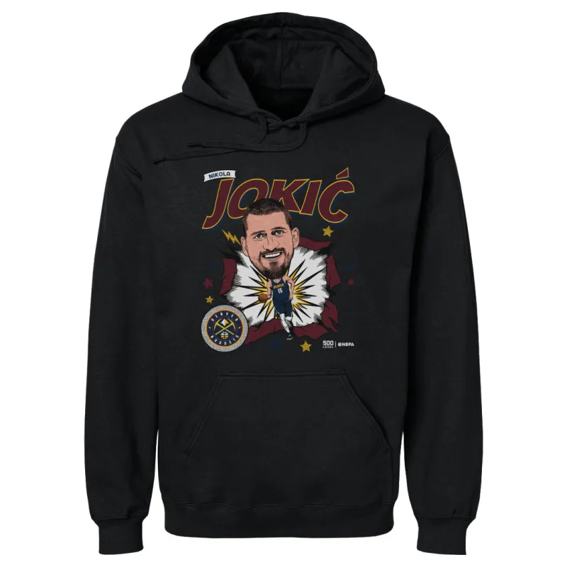 Nikola Jokic Denver Nuggets Caricature Retro WHT sold by 500 Level