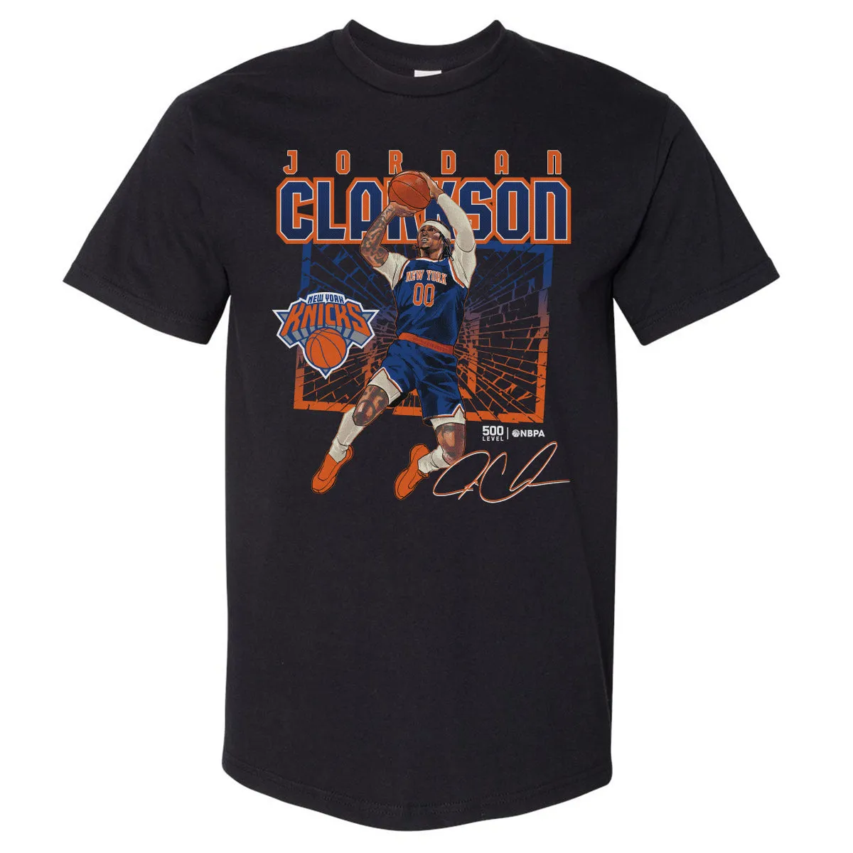 Jordan Clarkson New York Knicks Shattered WHT sold by 500 Level