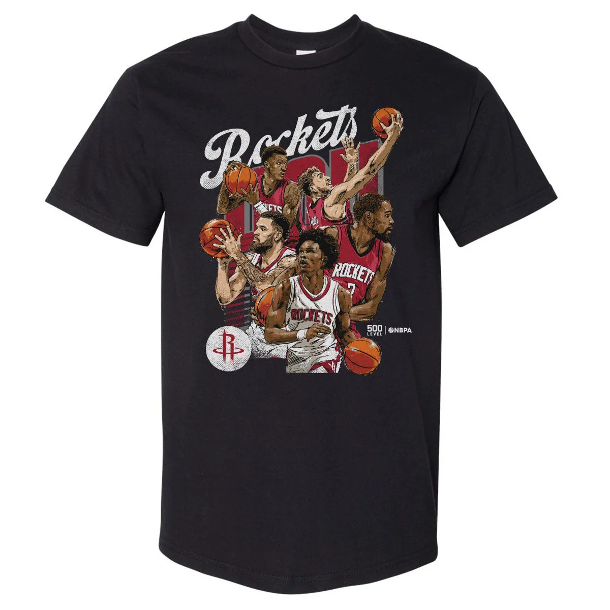 Houston Rockets Starting 5 WHT sold by 500 Level