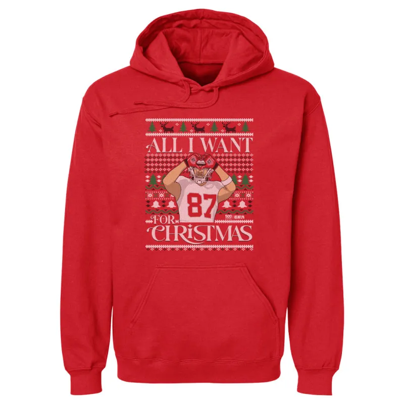 Travis Kelce Kansas City Ugly Sweater WHT made by 500 Level