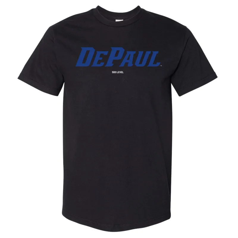 DePaul Blue Demons Wordmark Royal WHT made by 500 Level