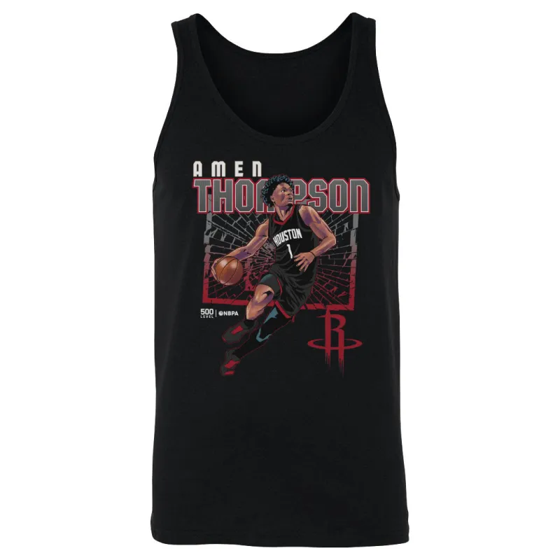 Amen Thompson Houston Rockets Shattered WHT made by 500 Level