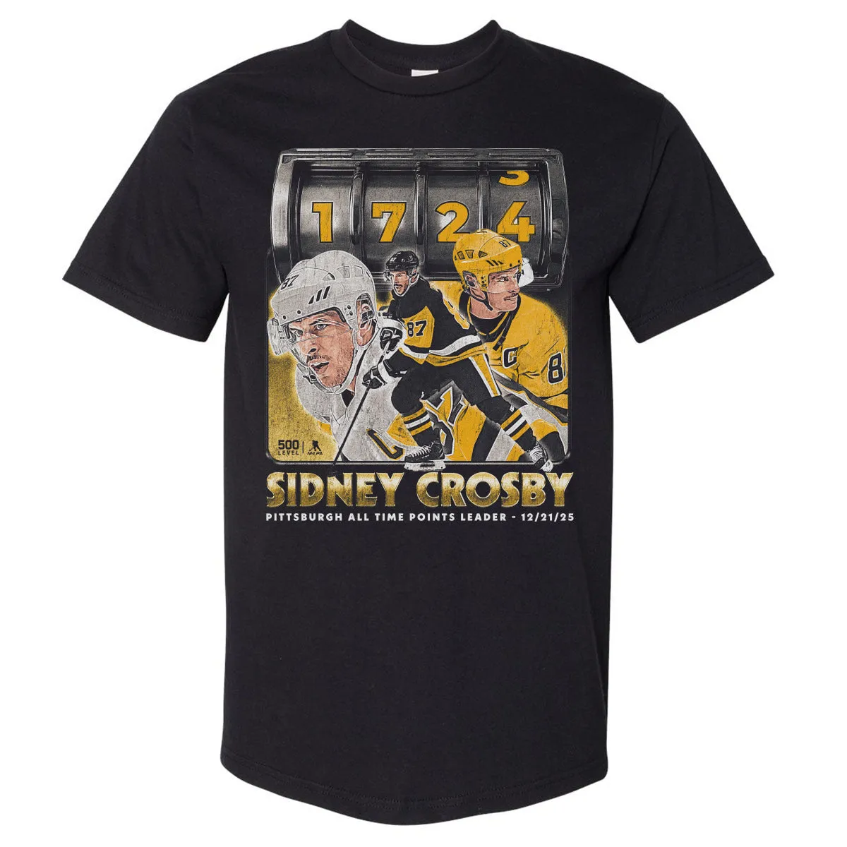 Sidney Crosby Pittsburgh All Time Points Leader WHT sold by 500 Level