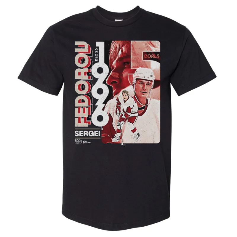 Sergei Fedorov Detroit 5 Goal Game 1996 WHT made by 500 Level