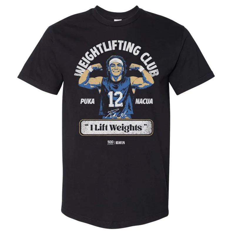 Puka Nacua Los Angeles R Weightlifting Club WHT sold by 500 Level