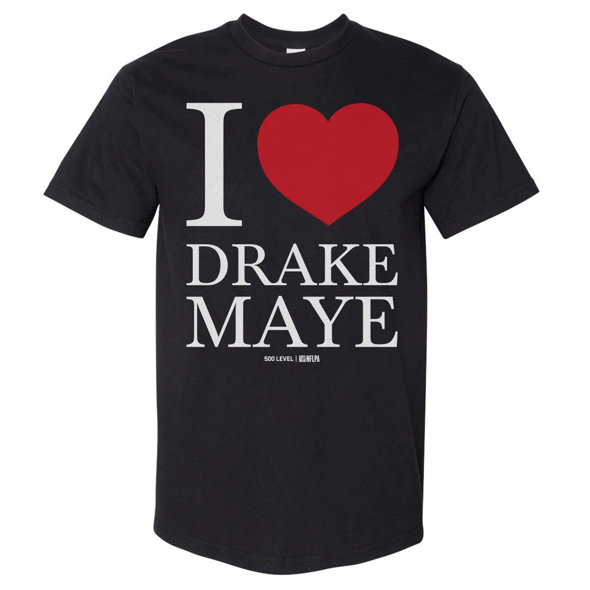 Drake Maye New England I Heart WHT sold by 500 Level