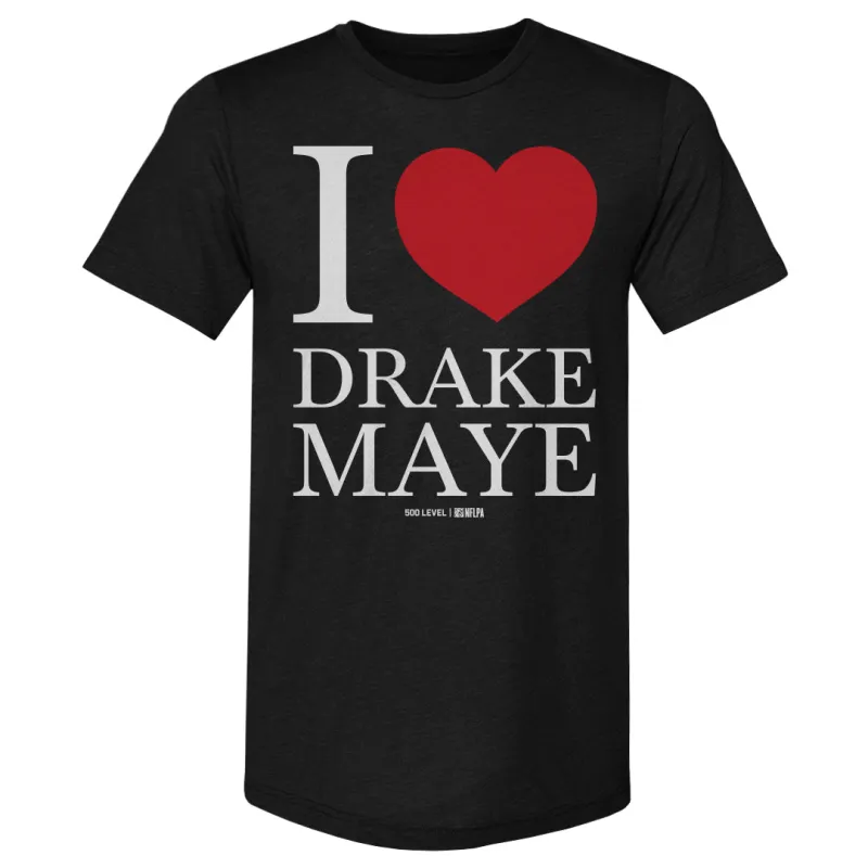 Drake Maye New England I Heart WHT sold by 500 Level