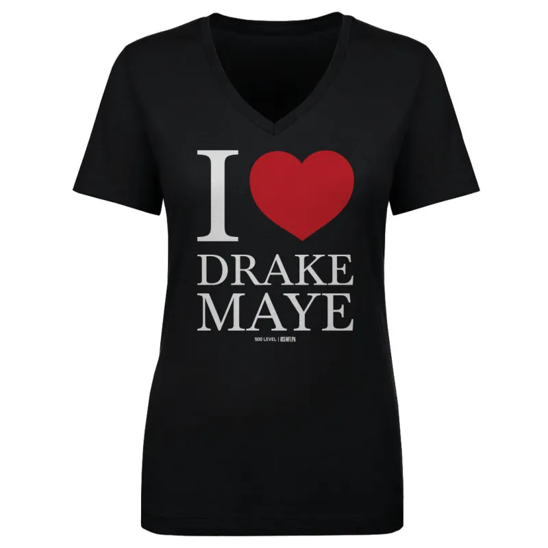 Drake Maye New England I Heart WHT sold by 500 Level