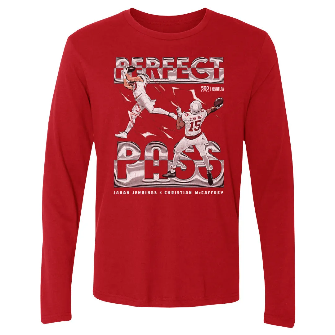 Jauan Jennings & Christian McCaffrey San Francisco Perfect Pass WHT sold by 500 Level