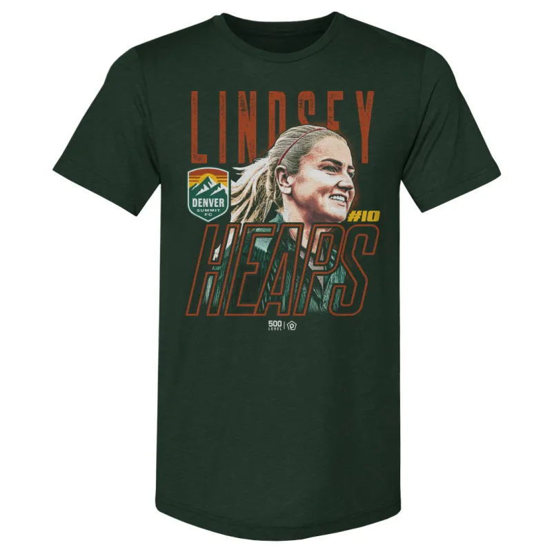 Lindsey Heaps Denver Summit FC Player Name WHT sold by 500 Level