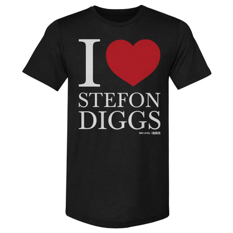 Stefon Diggs New England I Love WHT sold by 500 Level