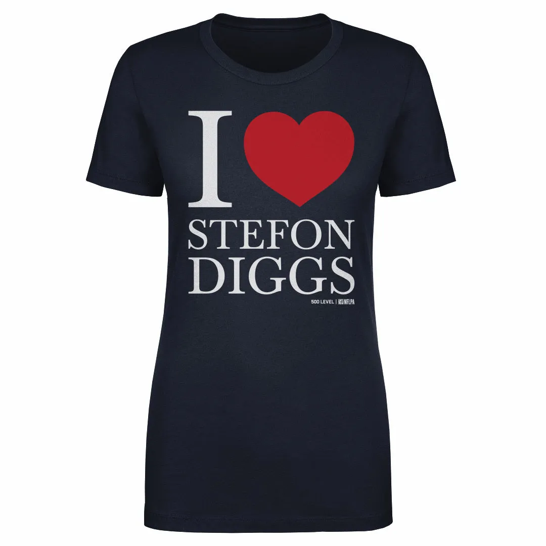 Stefon Diggs New England I Love WHT sold by 500 Level