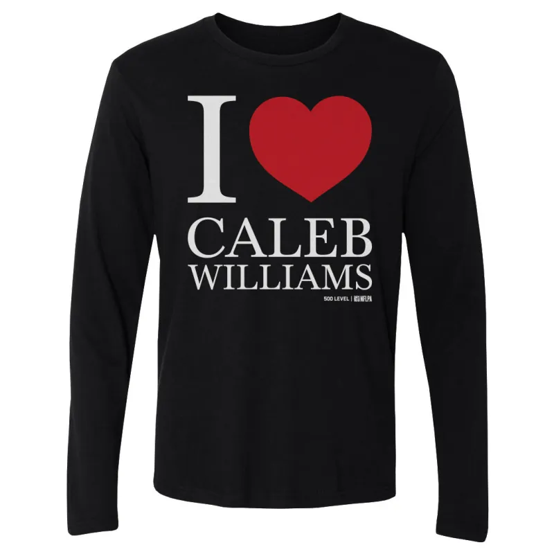 Caleb Williams Chicago I Love WHT sold by 500 Level
