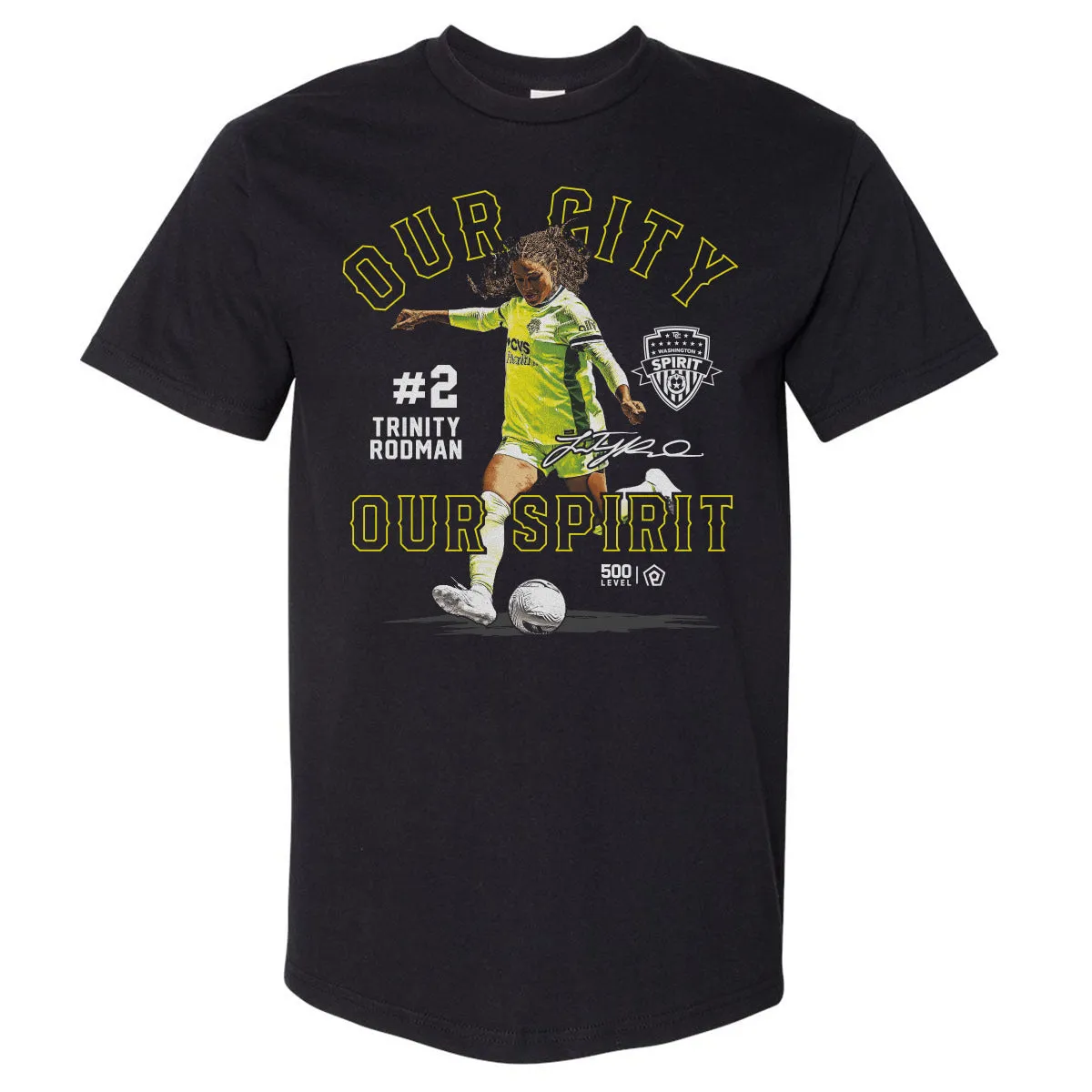 Trinity Rodman Washington Spirit Our City Our Spirit WHT sold by 500 Level