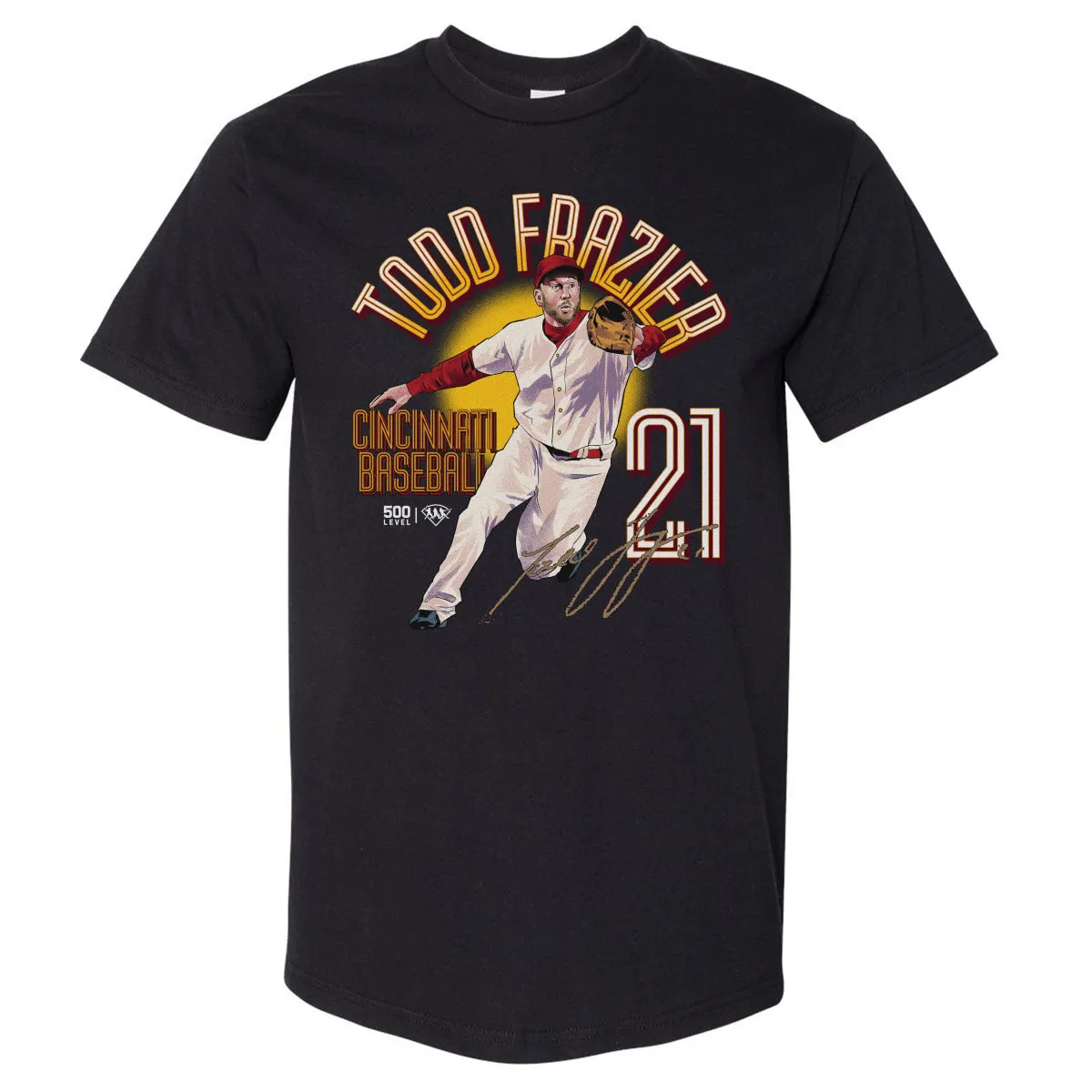 Todd Frazier Cincinnati Name Arc WHT sold by 500 Level