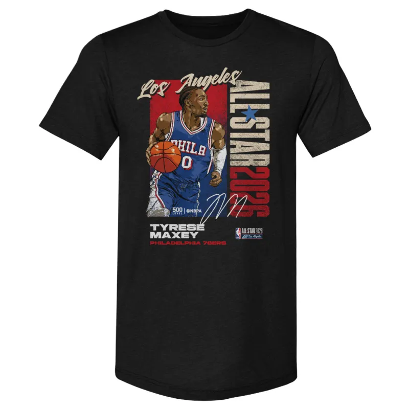 Tyrese Maxey Philadelphia 76ers 2026 NBA All-Star Vertical WHT made by 500 Level