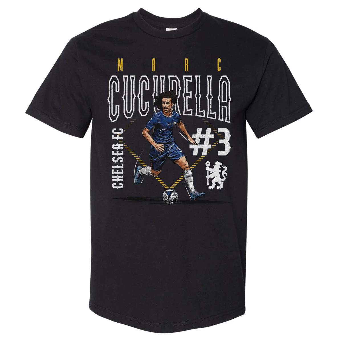 Marc Cucurella Chelsea FC Outline Number WHT sold by 500 Level
