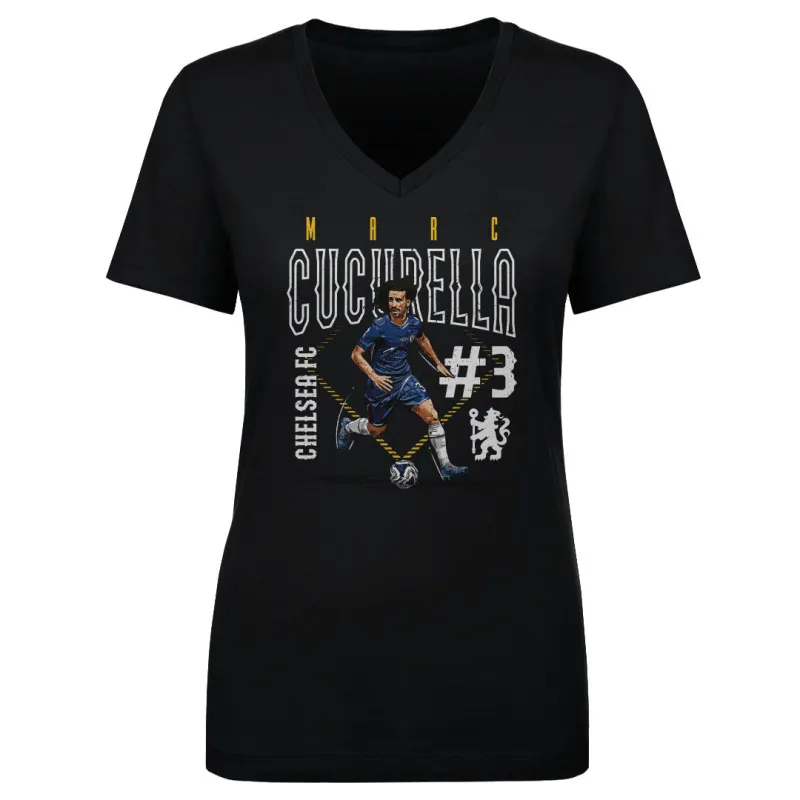 Marc Cucurella Chelsea FC Outline Number WHT sold by 500 Level