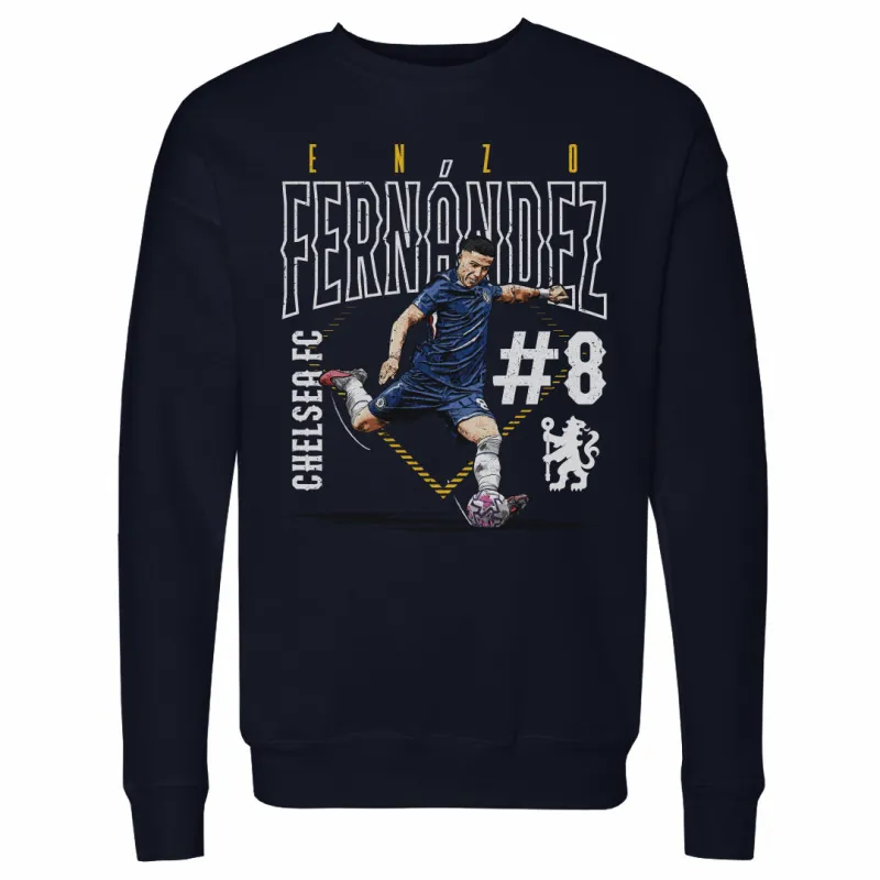 Enzo Fernandez Chelsea FC Outline Number WHT made by 500 Level