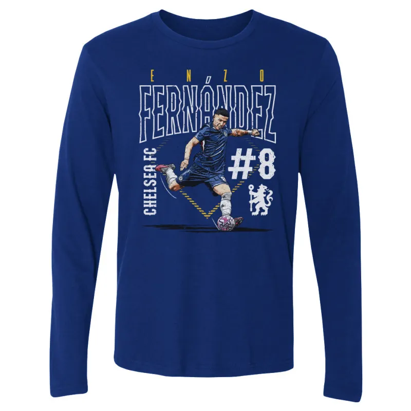 Enzo Fernandez Chelsea FC Outline Number WHT sold by 500 Level