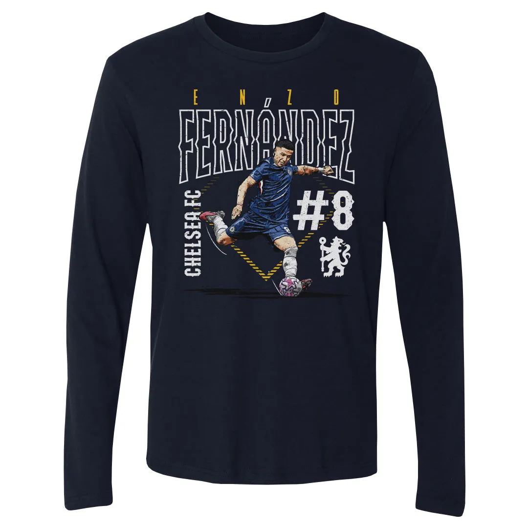 Enzo Fernandez Chelsea FC Outline Number WHT sold by 500 Level product image thumbnail 3